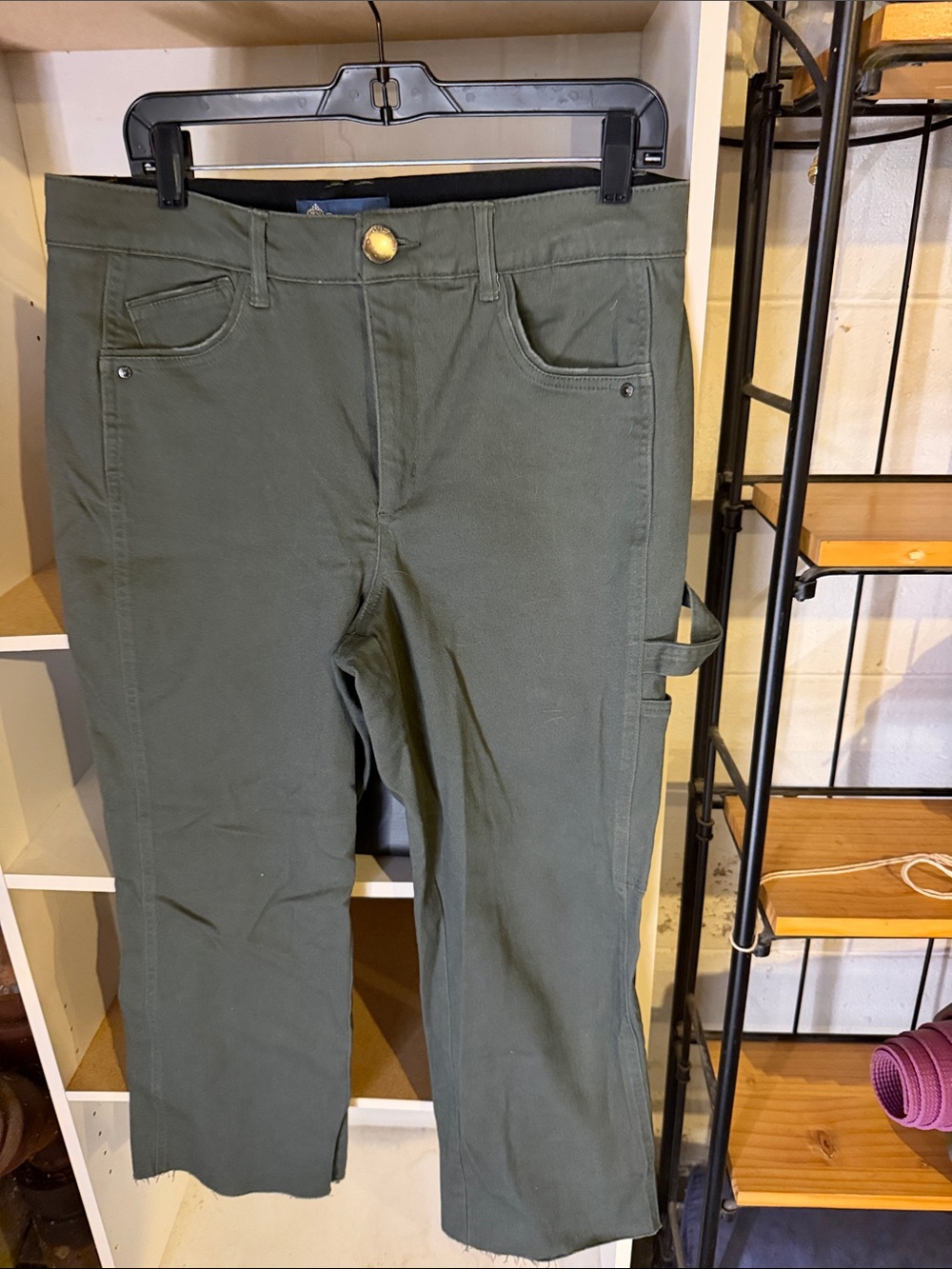 Democracy carpenter crop Jeans in Olive